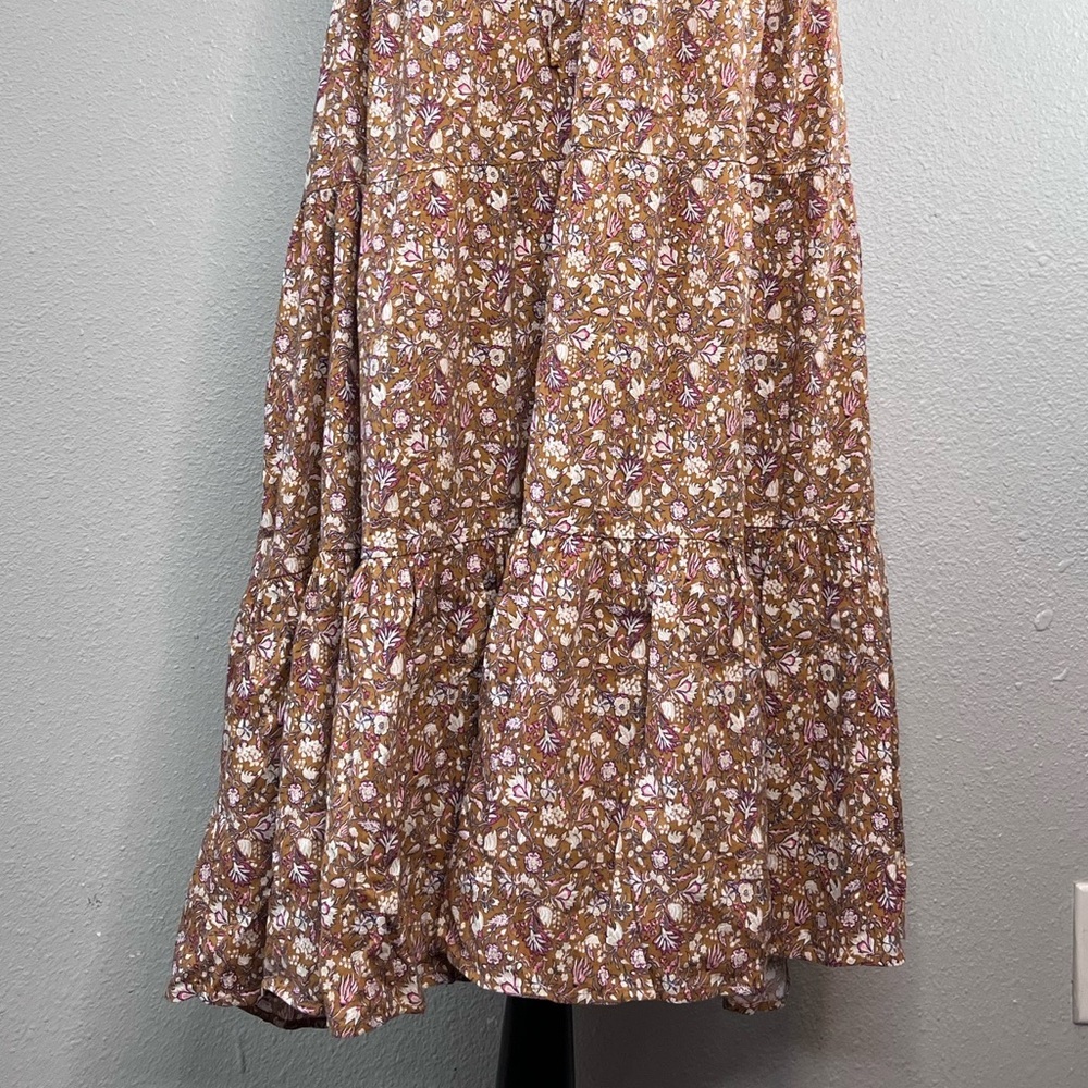 NWT Old Navy Tiered Swin Brown Floral Cami Dress Sz 4X - Picture 4 of 13